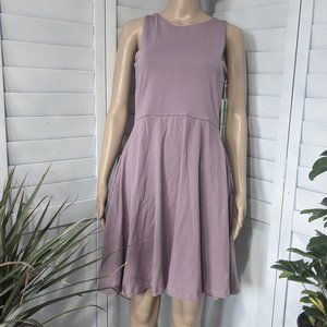 NWT Cotton Pact Lilac Dress Pockets